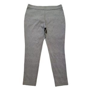 M - black white tweed low-rise cropped leggings